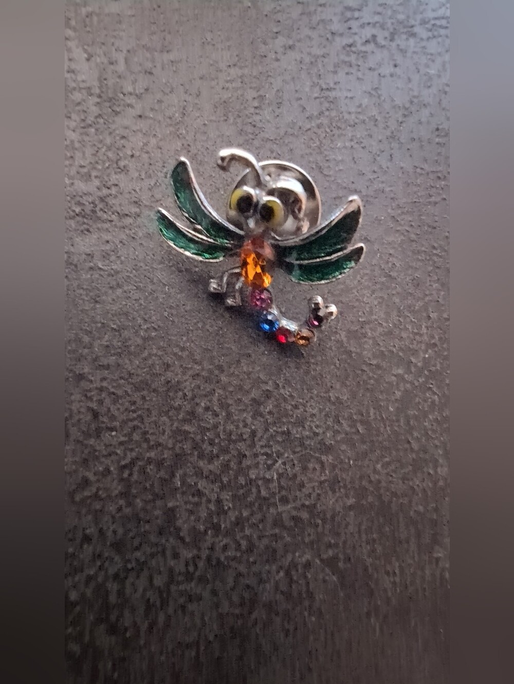 Authentic "Funky Bugs" dragonfly lapel pin/tie tack